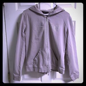 BCBG MaxAzria sz XL lightweight zip up hoodie tan